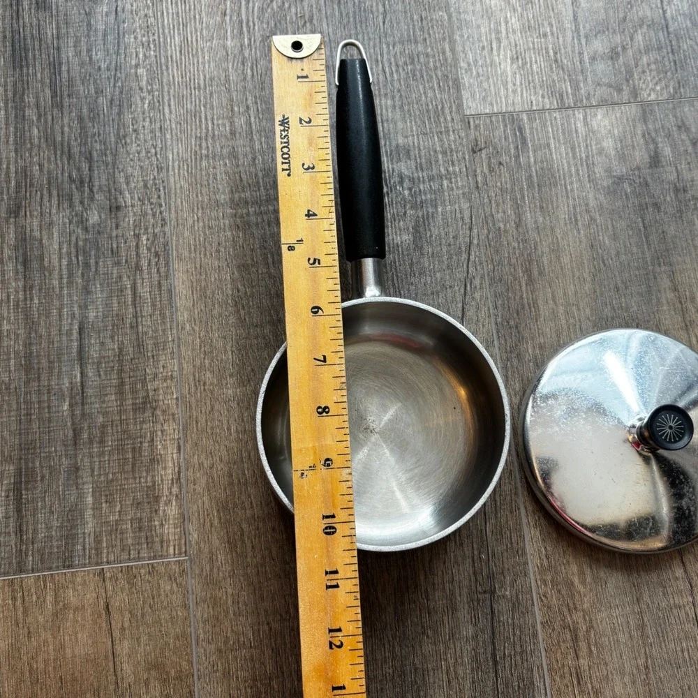 Wear-Ever R780 1/2 Stainless Inner-Clad Aluminum Saucepan with Lid Vintage USA